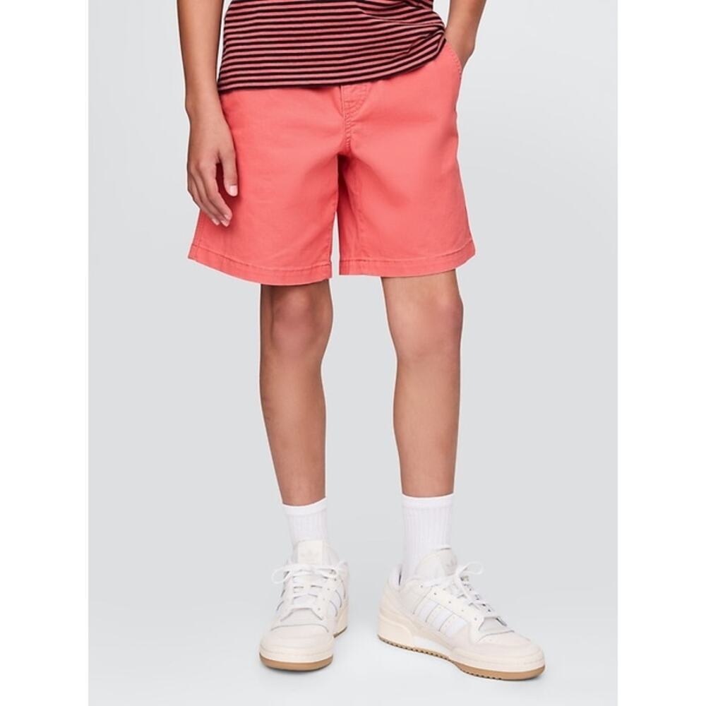 Gap Boys Neon Orange Coral Chino Shorts Youth Size 5